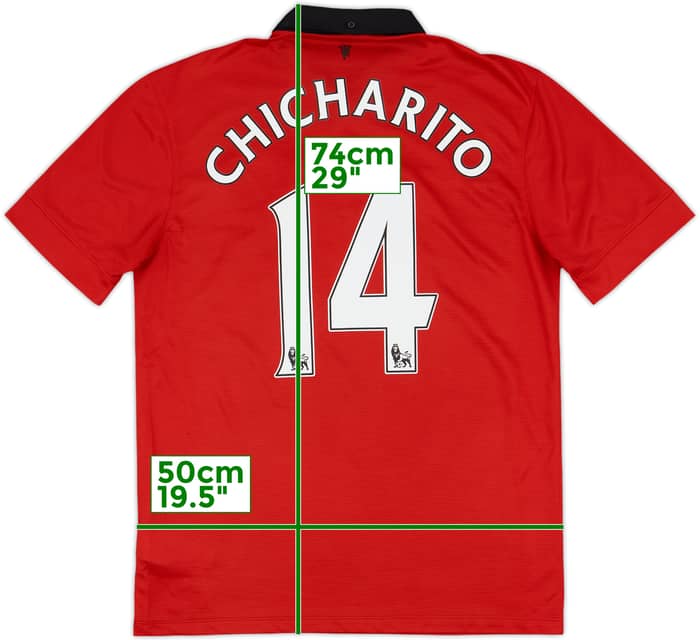 2013-14 Manchester United Home Shirt Chicharito #14 - 8/10 - (M)