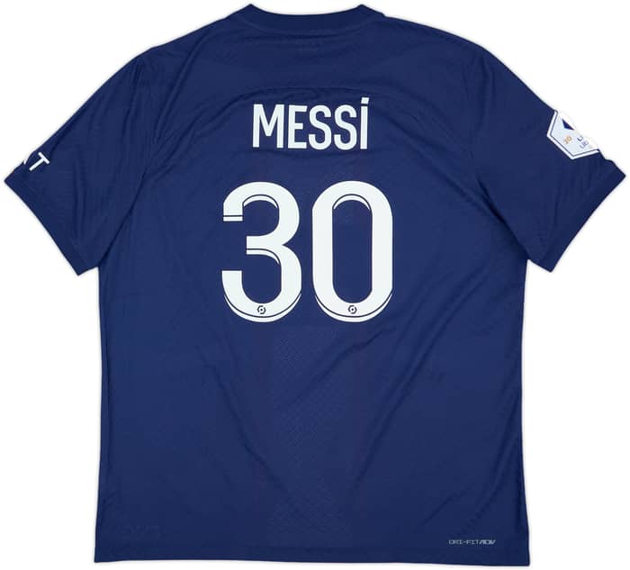 2022-23 Paris Saint-Germain Authentic Home Shirt Messi #30 - 9/10 - (XL)
