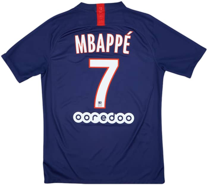 2019-20 Paris Saint-Germain Home Shirt Mbappe #7 - 8/10 - (M)