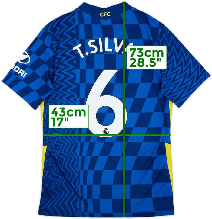2021-22 Chelsea Home Shirt T.Silva #6 - 9/10 - (S)