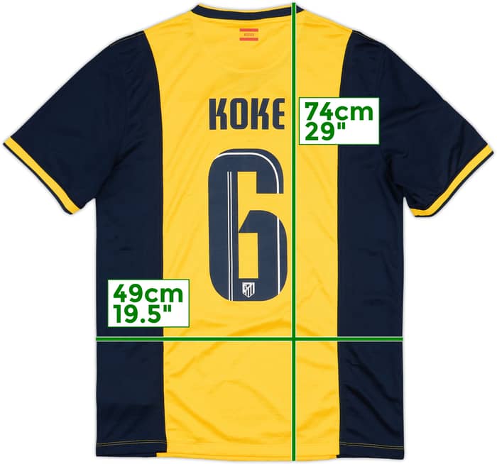 2013-14 Atletico Madrid Away Shirt Koke #6 - 7/10 - (M)