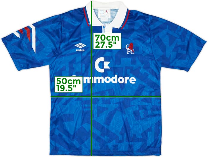 1991-93 Chelsea Home Shirt - 8/10 - (M)
