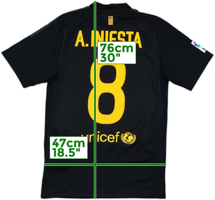 2011-12 Barcelona Away Shirt A.Iniesta #8 - 9/10 - (S)