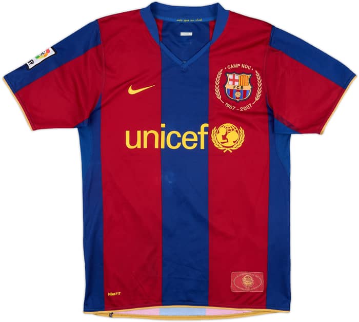 2007-08 Barcelona Home Shirt Ronaldinho #10 - 6/10 - (S)