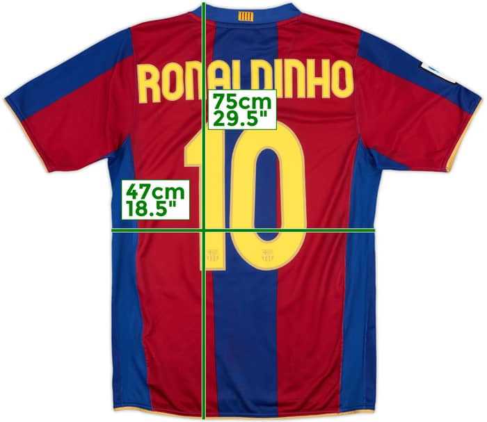 2007-08 Barcelona Home Shirt Ronaldinho #10 - 6/10 - (S)