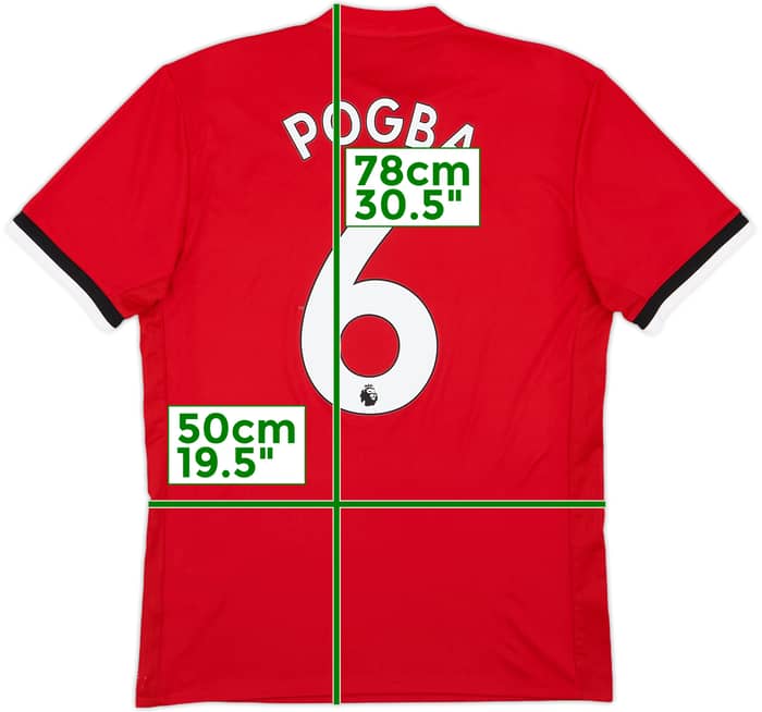 2017-18 Manchester United Home Shirt Pogba #6 - 5/10 - (M)