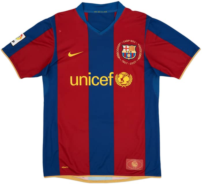 2007-08 Barcelona Home Shirt Ronaldinho #10 - 5/10 - (M)