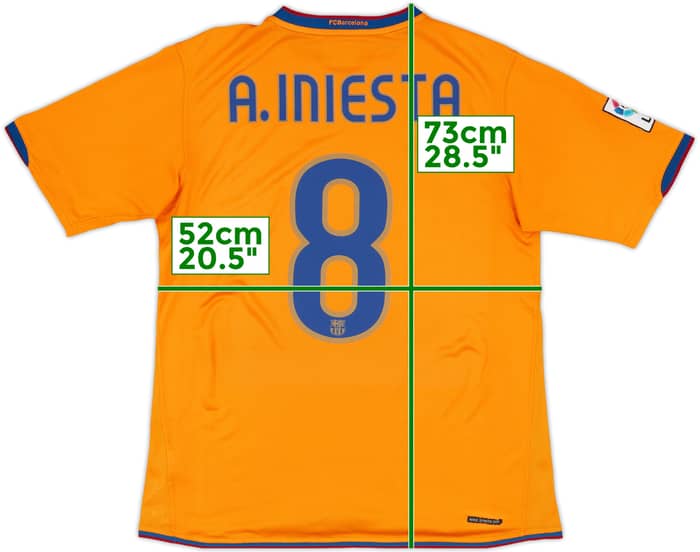 2007-08 Barcelona Third Shirt A.Iniesta #8 - 9/10 - (M)