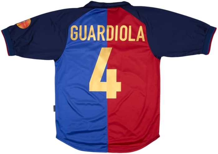 1999-00 Barcelona Centenary Home Shirt Guardiola #4 - 8/10 - (M)