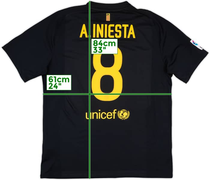 2011-12 Barcelona Away Shirt A.Iniesta #8 - 8/10 - (XL)
