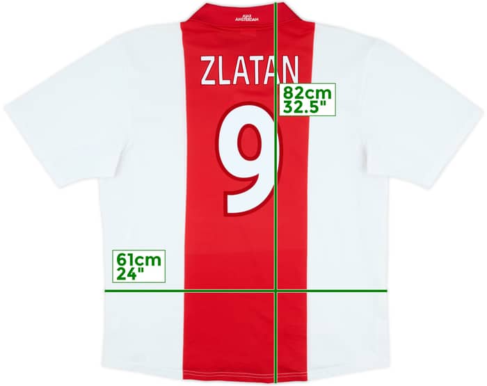 2001-02 Ajax Home Shirt Zlatan #9 - 9/10 - (XL)