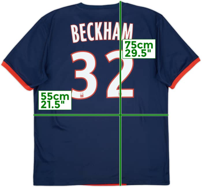 2013-14 Paris Saint-Germain Home Shirt Beckham #32 - 10/10 - (L)