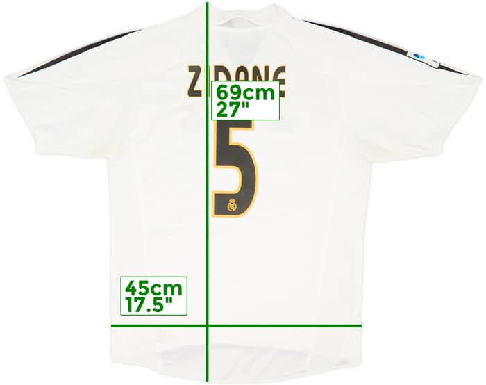 2004-05 Real Madrid Home Shirt Zidane #5 - 6/10 - (M)