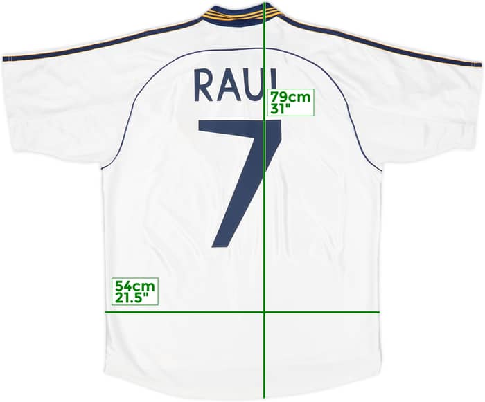 1998-00 Real Madrid Home Shirt Raul #7 - 7/10 - (M)