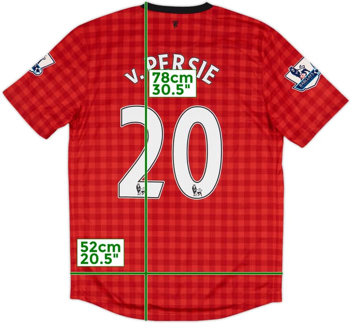 2012-13 Manchester United Home Shirt v.Persie #20 - 7/10 - (M)