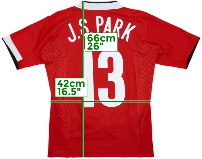 2004-06 Manchester United Home Shirt J.S.Park #13 - 9/10 - (S)