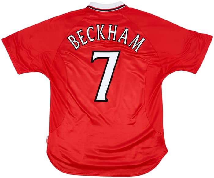 1997-00 Manchester United CL Shirt Beckham #7 - 8/10 - (XL)