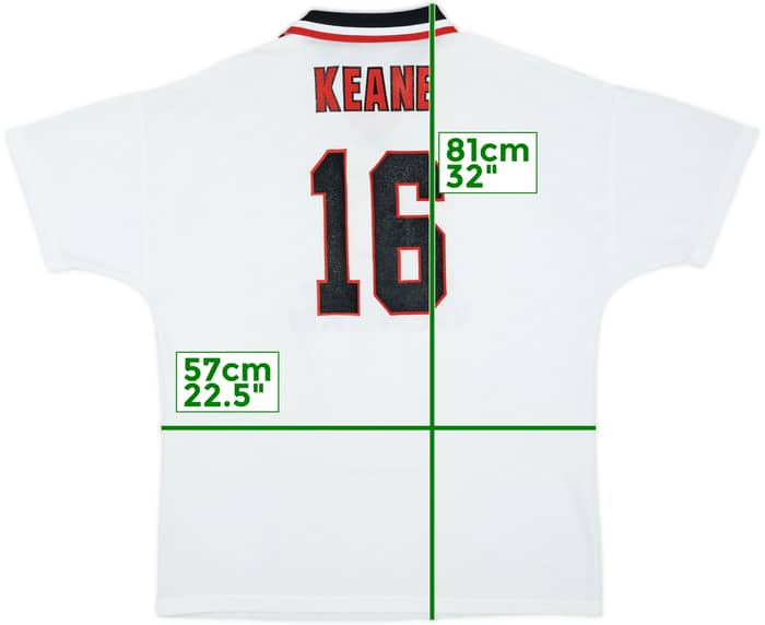 1996-97 Manchester United Away Shirt Keane #16 - 7/10 - (XL)