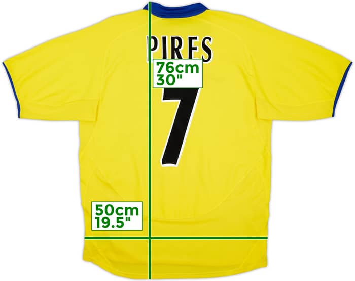 2003-05 Arsenal Away Shirt Pires #7 - 9/10 - (M)
