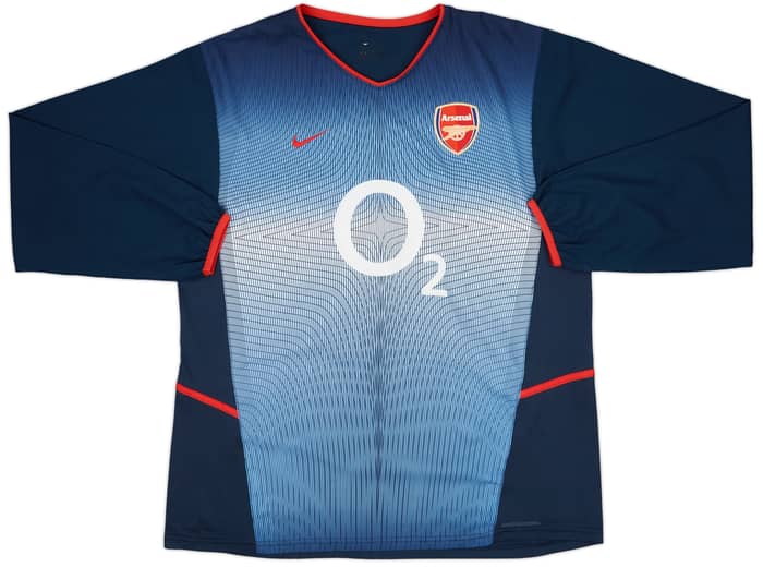 2002-04 Arsenal Away L/S Shirt Bergkamp #10 - 8/10 - (XL)