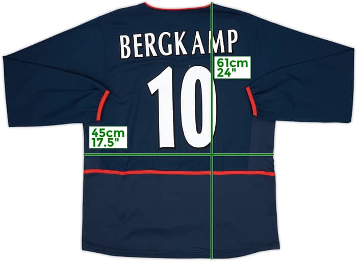 2002-04 Arsenal Away L/S Shirt Bergkamp #10 - 8/10 - (XL)