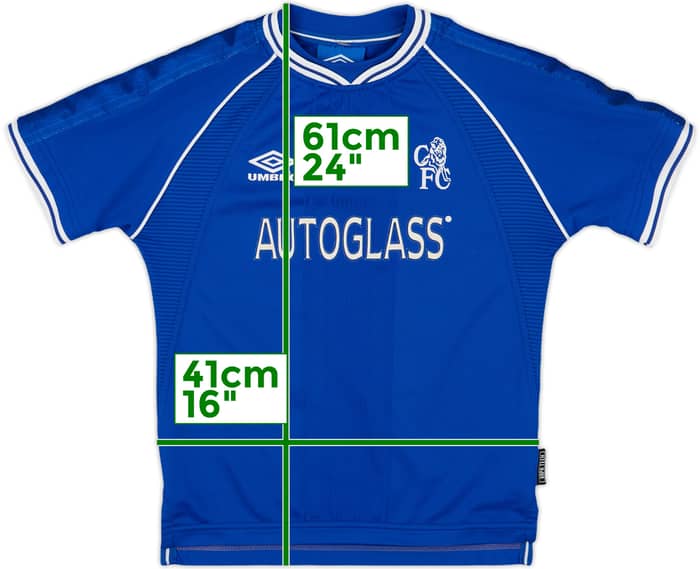 1999-01 Chelsea Home Shirt - 9/10 - (M.Boys)