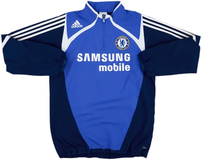 2007-08 Chelsea adidas 1/4 Zip Drill Top - 8/10 - (M)