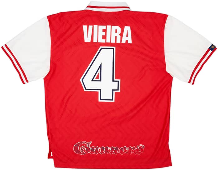 1996-98 Arsenal Home Shirt Vieira #4 - 6/10 - (XL)