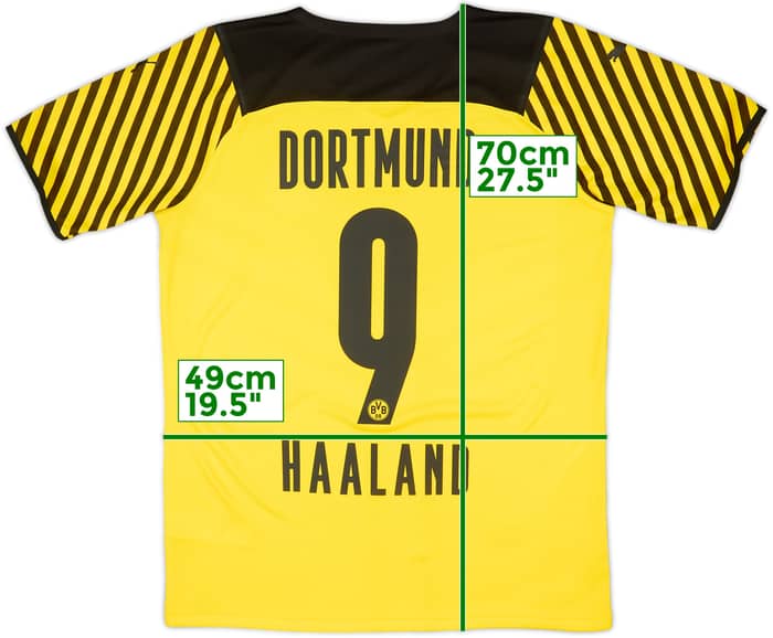 2021-22 Borussia Dortmund Player Issue Home Shirt Haaland #9 (L)