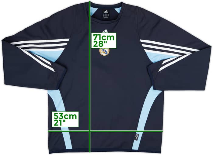 2003-04 Real Madrid adidas Sweat Top - 8/10 - (M)