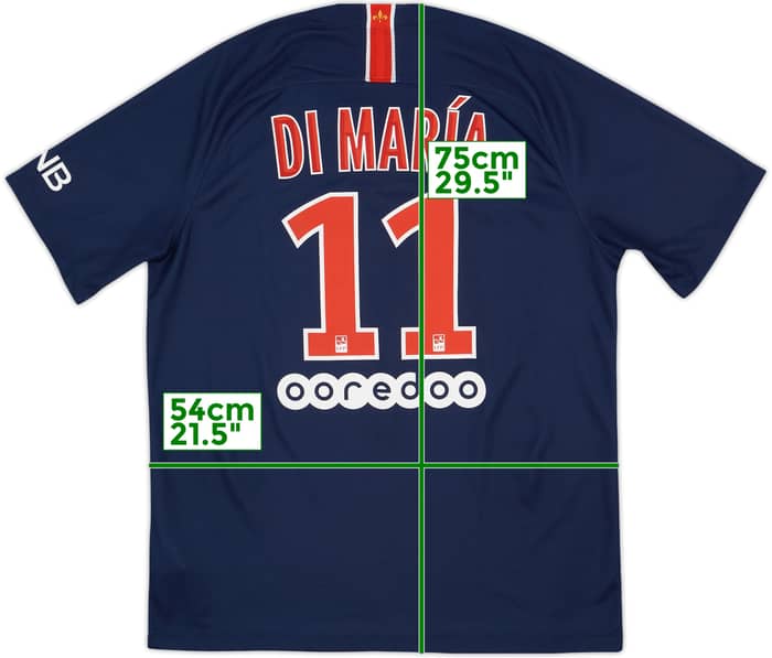 2018-19 Paris Saint-Germain Home Shirt Di Maria #11 - 9/10 - (L)