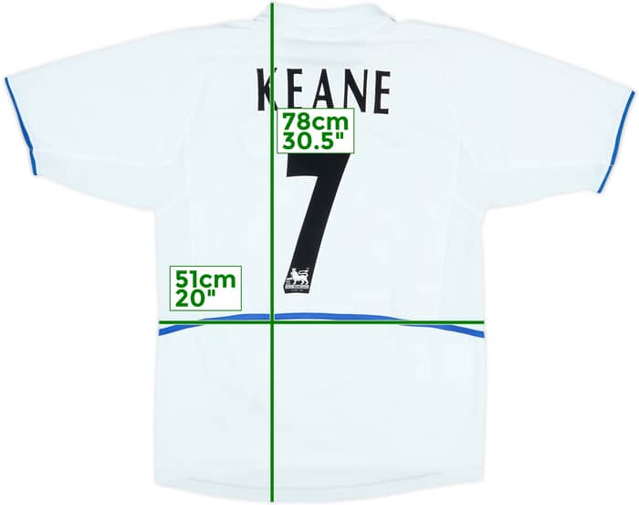 2002-03 Leeds United Home Shirt Keane #7 - 8/10 - (M)