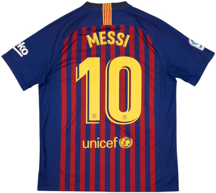 2018-19 Barcelona Home Shirt Messi #10 - 8/10 - (L)