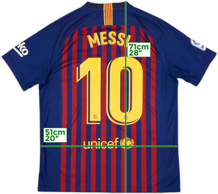2018-19 Barcelona Home Shirt Messi #10 - 8/10 - (L)