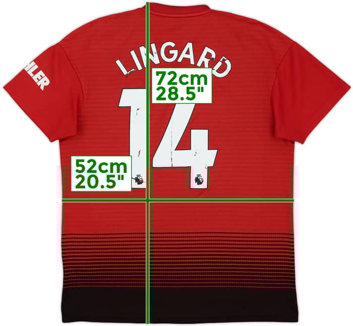 2018-19 Manchester United Home Shirt Lingard #14 - 4/10 - (M)