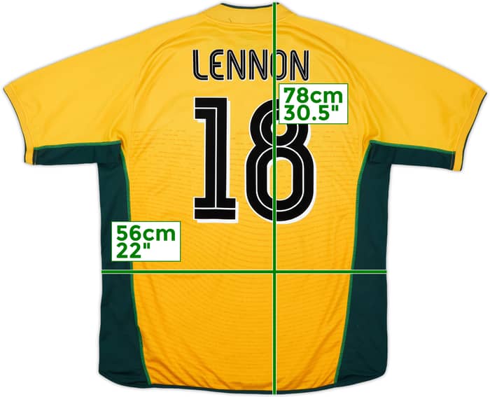 2002-03 Celtic Away Shirt Lennon #18 - 8/10 - (XL)