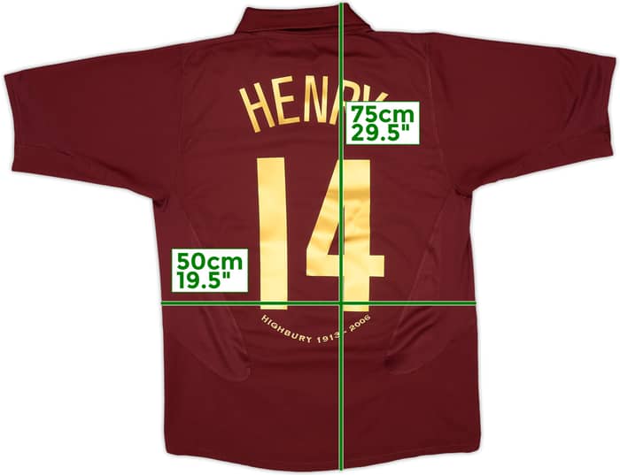 2005-06 Arsenal Home Shirt Henry #14 - 8/10 - (M)