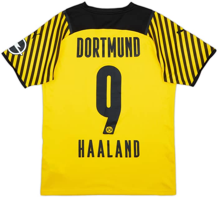 2021-22 Borussia Dortmund Home Shirt Haaland #9 - 7/10 - (S)