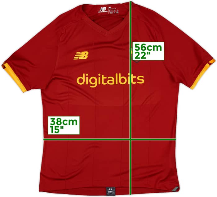 2021-22 Roma Home Shirt - 9/10 - (M)