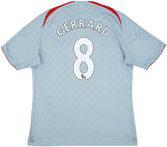 2008-09 Liverpool Away Shirt Gerrard #8 - 6/10 - (L)