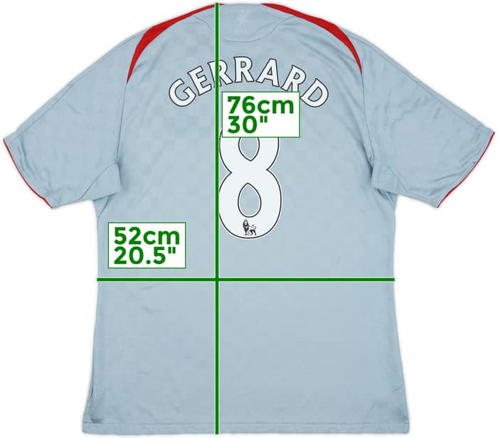 2008-09 Liverpool Away Shirt Gerrard #8 - 6/10 - (L)