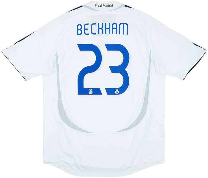 2006-07 Real Madrid Home Shirt Beckham #23 - 6/10 - (XL)