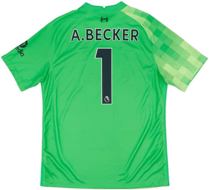 2021-22 Liverpool GK Shirt A.Becker #1 - 8/10 - (L)