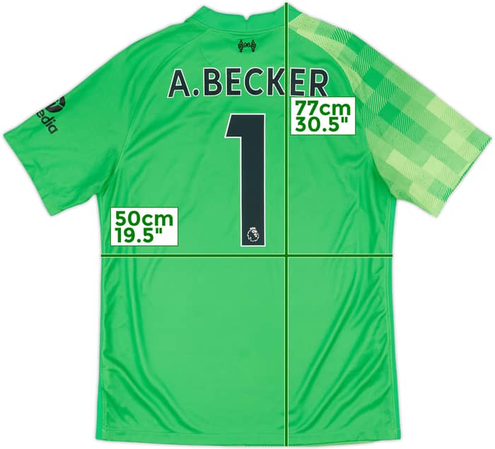 2021-22 Liverpool GK Shirt A.Becker #1 - 8/10 - (L)