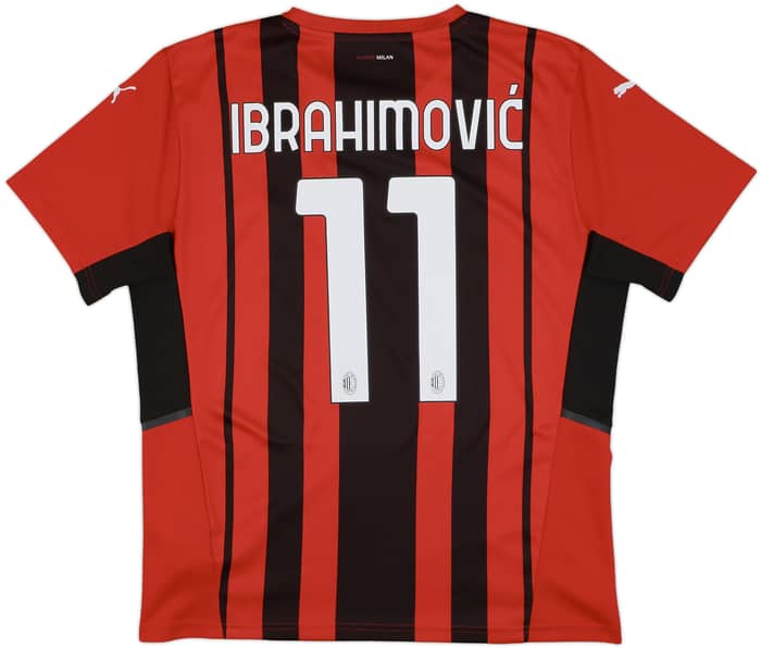 2021-22 AC Milan Home Shirt Ibrahimovic #11 - 9/10 - (L)