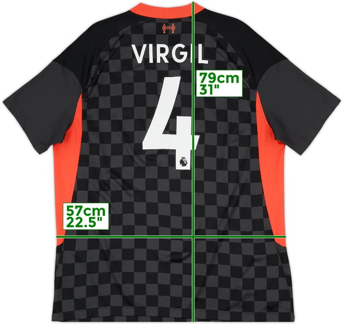 2020-21 Liverpool Third Shirt Virgil #4 - 9/10 - (XL)