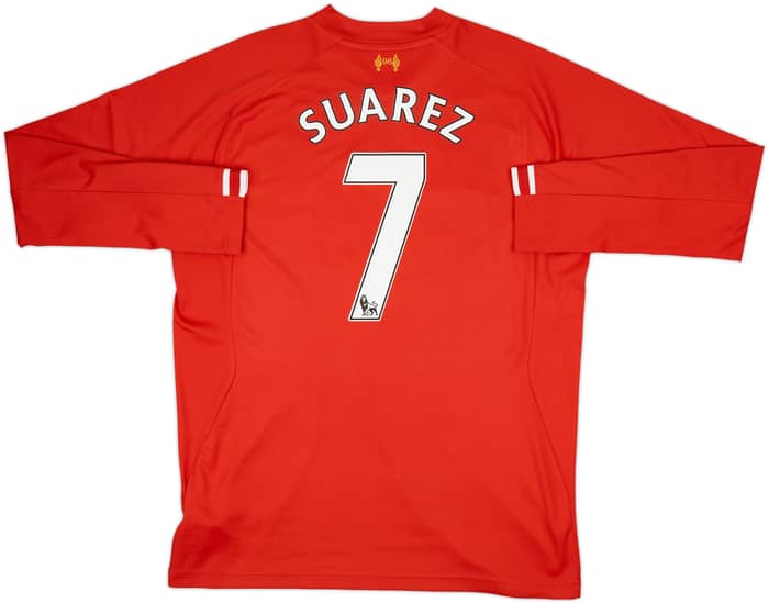 2013-14 Liverpool Home L/S Shirt Suarez #7 - 6/10 - (XL)