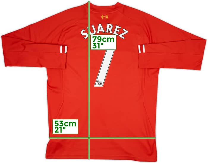 2013-14 Liverpool Home L/S Shirt Suarez #7 - 6/10 - (XL)