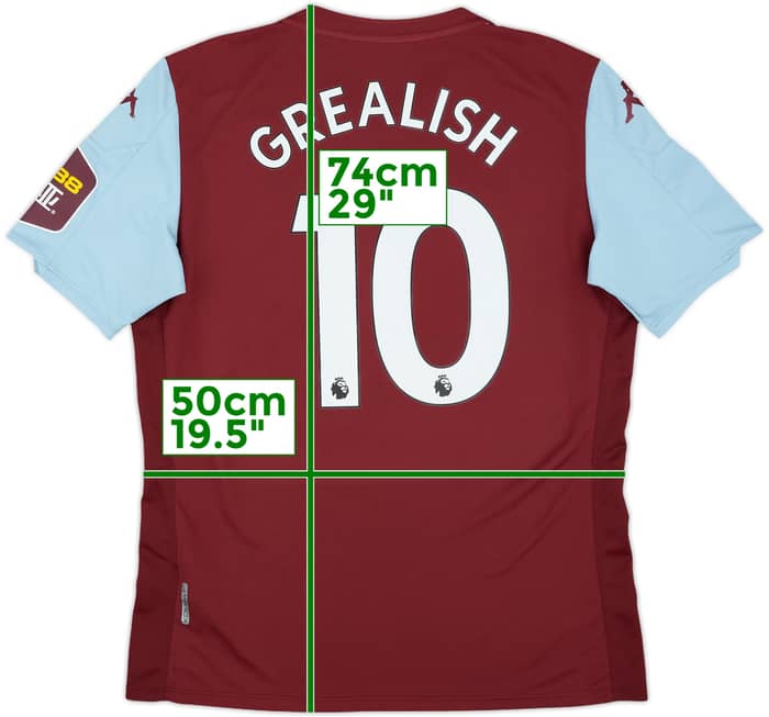 2019-20 Aston Villa Home Shirt Grealish #10 - 8/10 - (XL)