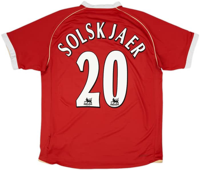 2006-07 Manchester United Home Shirt Solskjaer #20 - 6/10 - (L)